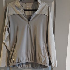 Adidas Women's Two-Tone Gray Light Weight Pullover Wind Breaker